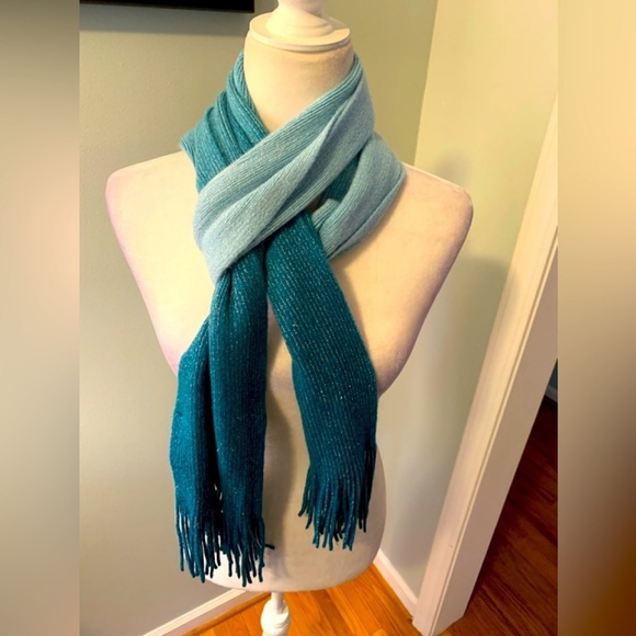 Cejon aqua blue acrylic winter scarf - Picture 1 of 6